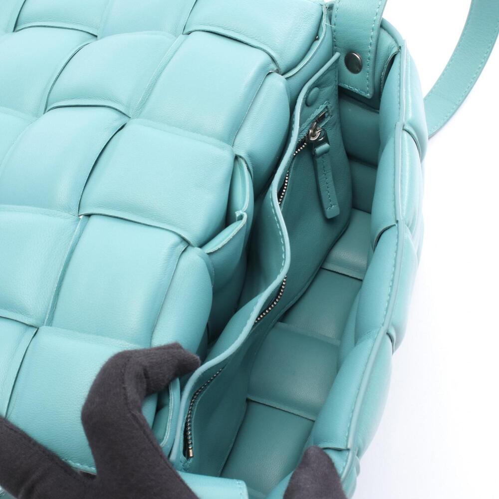 BOTTEGA VENETA Blue Leather Intrecciato Shoulder Bag - Picture 3 of 8